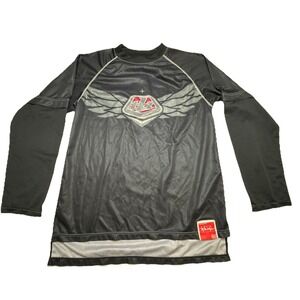 Troy Lee Designs TLD Mens Medium Black Long Sleeve Motocross Jersey Winged Logo